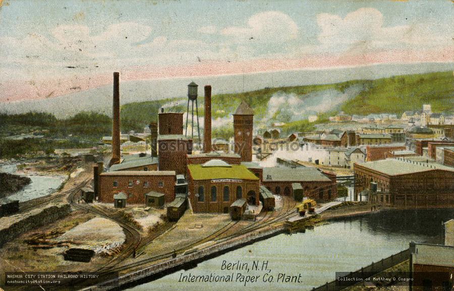 Postcard: Berlin, New Hampshire, International Paper Co. Plant